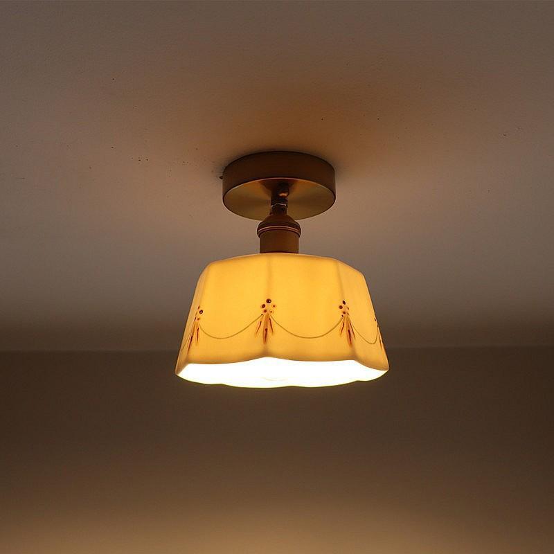 Ceramic Hanging Light Dining Room Kitchen Island Pendant Lamp Living Room Bronze Retro Ceiling Chandelier Bedroom Lamp Homestay