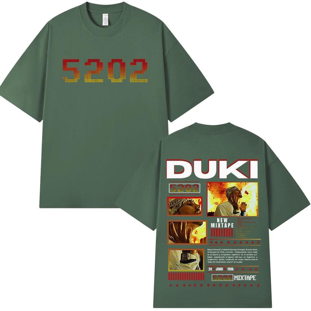 Rapper Duki 5202 MIXTAPE Merch Tshirt Unisexs Women Clothing Cotton Oversized Tshirts Fashion Hip Hop Short Sleeve T Shirts Tops