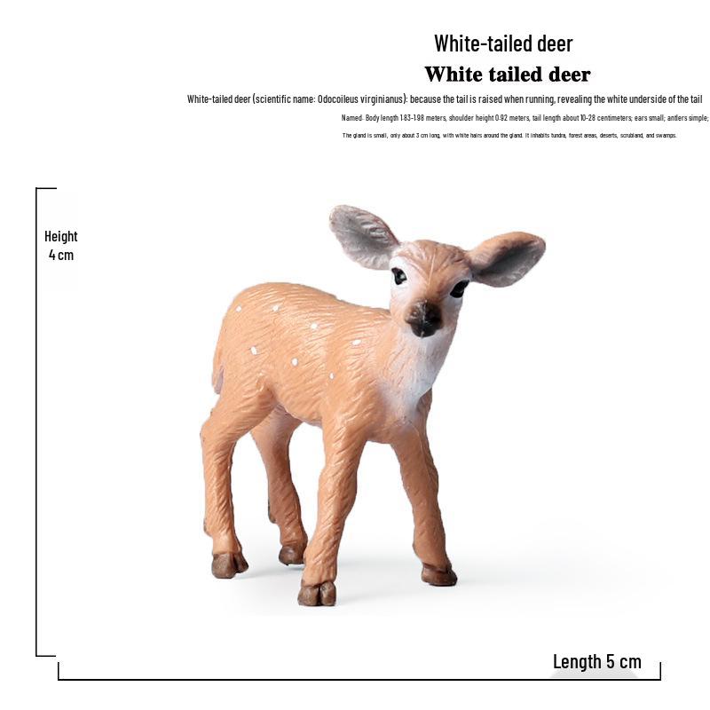 Wild Animal Model Toy Set: Sika Deer & Reindeer Christmas Decor