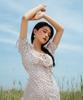 MIMI MONDE Cream Lace Dress (Wildberry)