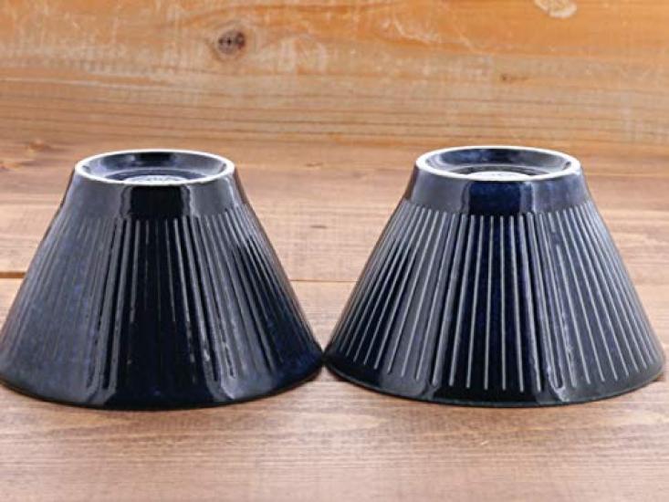 Tableware East Japanese Tableware Trapezoid Multi-Bowl (M) with Carved Tokusa Design, Rice Bowl, Café Tableware (Deep Sea)