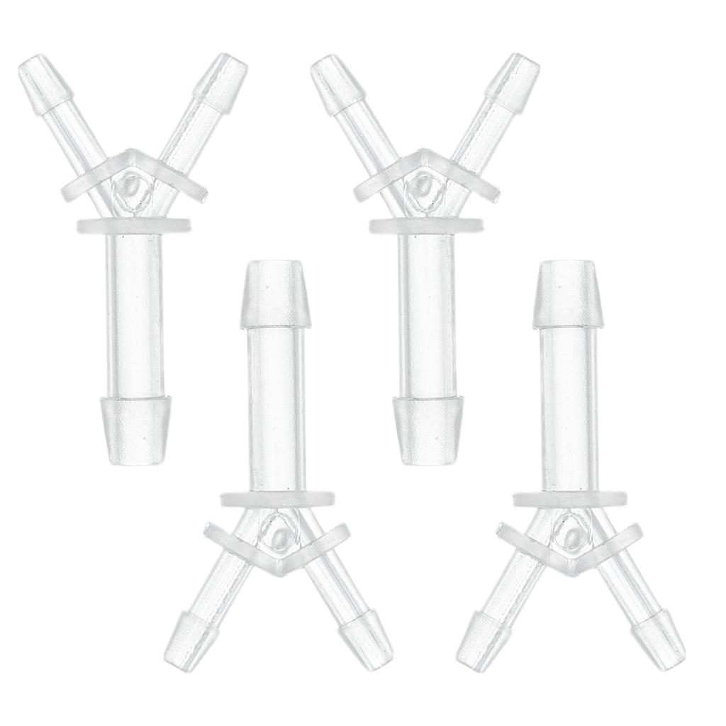 HOPESPANNER Kunststoff Schlauchanschluss 3/32" x 5/32" x 3/32" Y-förmiger Widerhakenverbinder PP 4 Stück