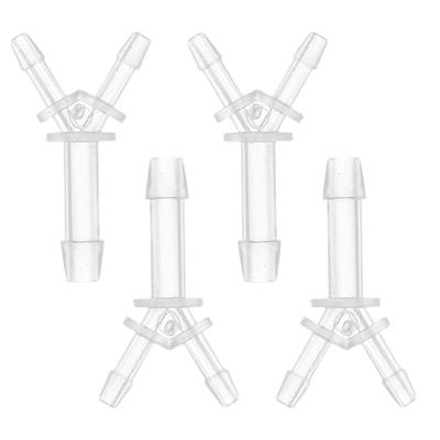 HOPESPANNER Kunststoff Schlauchanschluss 3/32" x 5/32" x 3/32" Y-förmiger Widerhakenverbinder PP 4 Stück