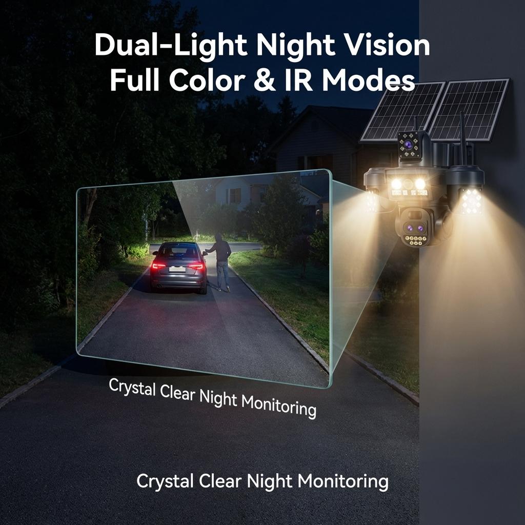 OKAM PRO 10X Zoom AOV Solar Camera Dual Solar Panels 16000mAh Battery HD 25MP 4G Outdoor Camera Waterproof Night Vision IP CCTV