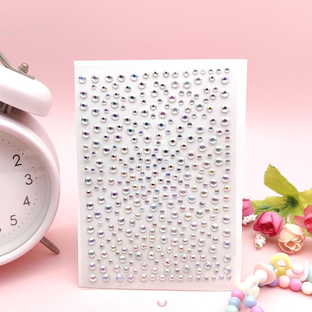 DIY Acrylic Rhinestone Face Stickers - 15 Color Set for Makeup & Stage Use