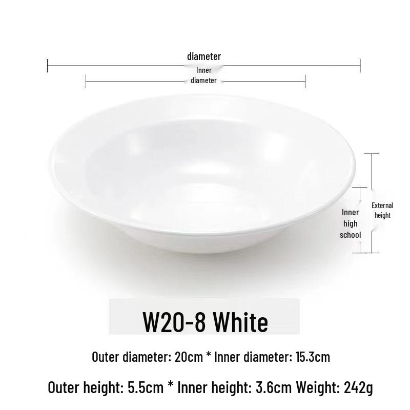Two-Color Melamine Sauerkraut Fish Bowl - Large Commercial Plastic Imitation Porcelain Soup Basin