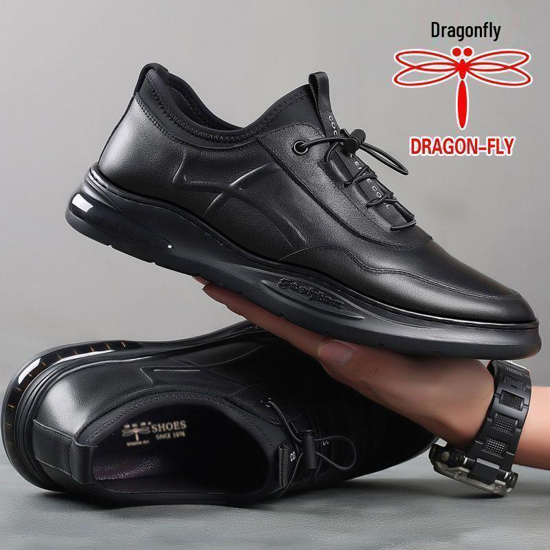 Dragonfly Men's Lightweight Air Cushion Leather Running Shoes