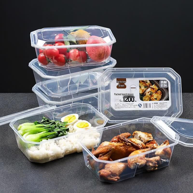 

Disposable Rectangular Food Containers with Lids