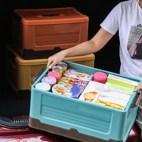 Caixa de armazenamento Suporte organizador de brinquedos dobráveis de plástico resistente ao calor de grande capacidade para casa