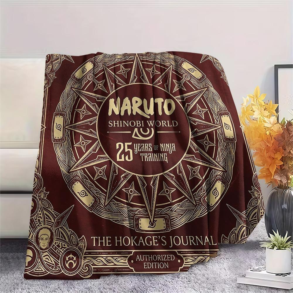 1PC Naruto Nine Tails Fusion Patterned Flannel Blanket Suitable For All Seasons For Home Decor Warmth And Comfort Gifts Holiday Present