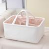 Baby Diaper Caddy Organizer Nursery Storage Basket Large Capacity Diaper Organizer with Adjustable Divider for Baby Essentials Wipes Toys
