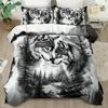 Vlci Povlečení Zvířecí Sada Povlaku na Peřinu Měkký Povlak na Přikrývku s Povlakem na Polštář pro Dekoraci Ložnice Narozeninový Dárek pro Kluky Teenagery