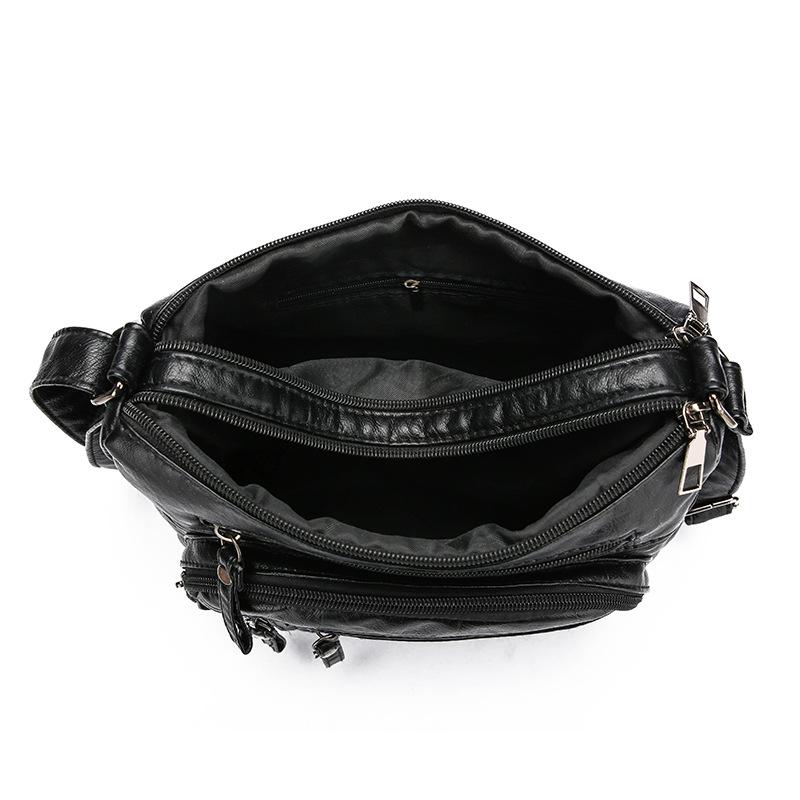 New Women's Shoulder Bag  Soft Leather Texture  Large Capacity Crossbody Bag  Women's Fashionable Simple Middle-aged Mother Bag