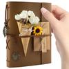 Scrapbook-Album mit 40 Seiten, Kraftpapier, Erinnerungsbuch, PU-Einband, Fotoalbum, Scrapbook, Reisealbum für Freunde, Geschenk