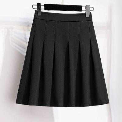 Women's Spring and Summer Solid Colour Loose Large Size A-line Skirt Temperament Elastic Short Skirt