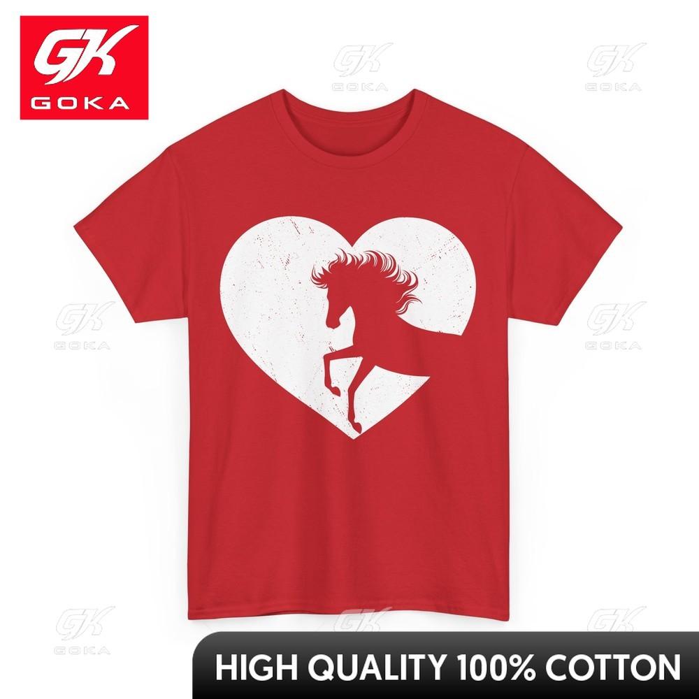 

Horseback Riding Lovers Women Unisex Vintage Shirt Cool Design T Shirt Urban Style Relaxed Fit Classic Neckline 100 Percent Cotton S