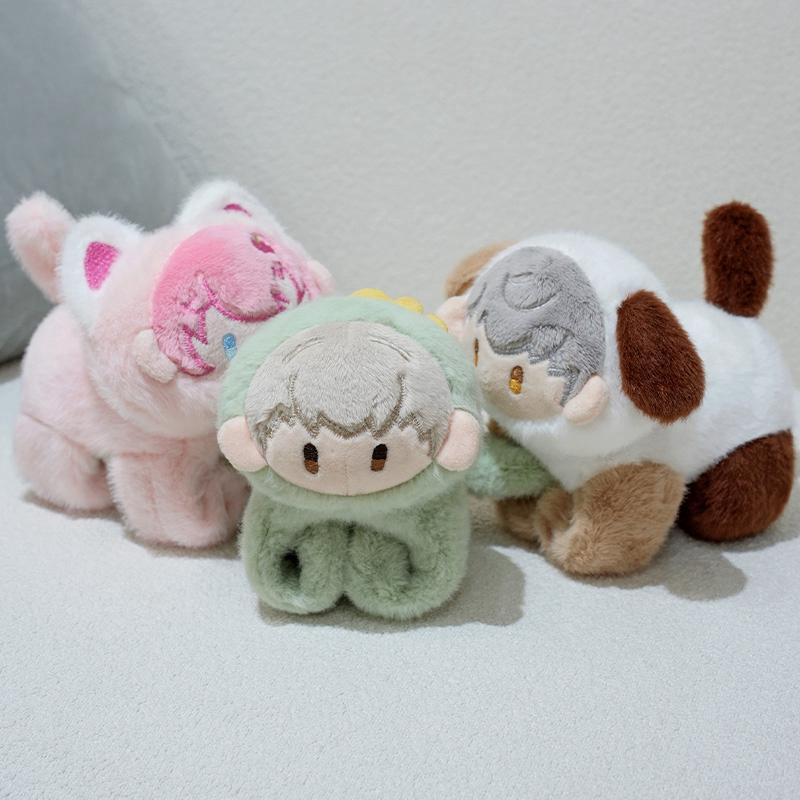 Neue zwei Welpen Pop Ring süße Plüsch Spielzeug Spaß Puppe Kinder Armband Panda Wasser Meerschweinchen männlich und weiblich Geburtstagsgeschenk