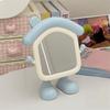 Portable Cute Makeup Mirror High-definition Storage Desktop Decorative Mirrors Adjustable Angle Creative Cartoon House Mirror