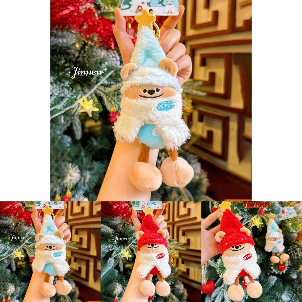 Cuter Bear Winter Spirit Plush Keychain With Cartoon Design For Gifts And Collectors