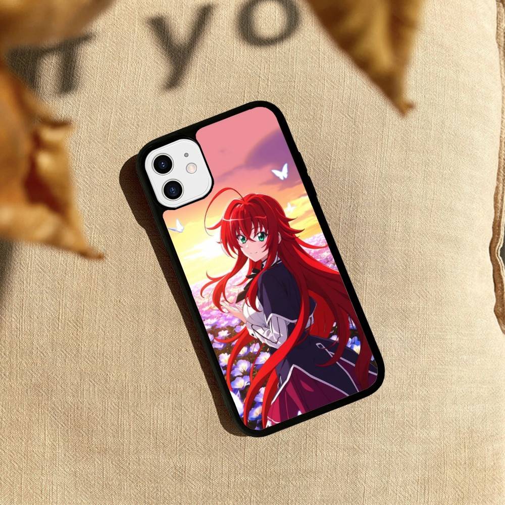 DXD Rias Gremory Mobile Cell PC+TPU Phone Case For iPhone 17 16 15 14 PRO MAX 11 12 13 PLUS MINI Cover