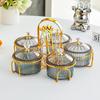 Transparent Dustproof Snack Tray with Lid for Living Room Coffee Table