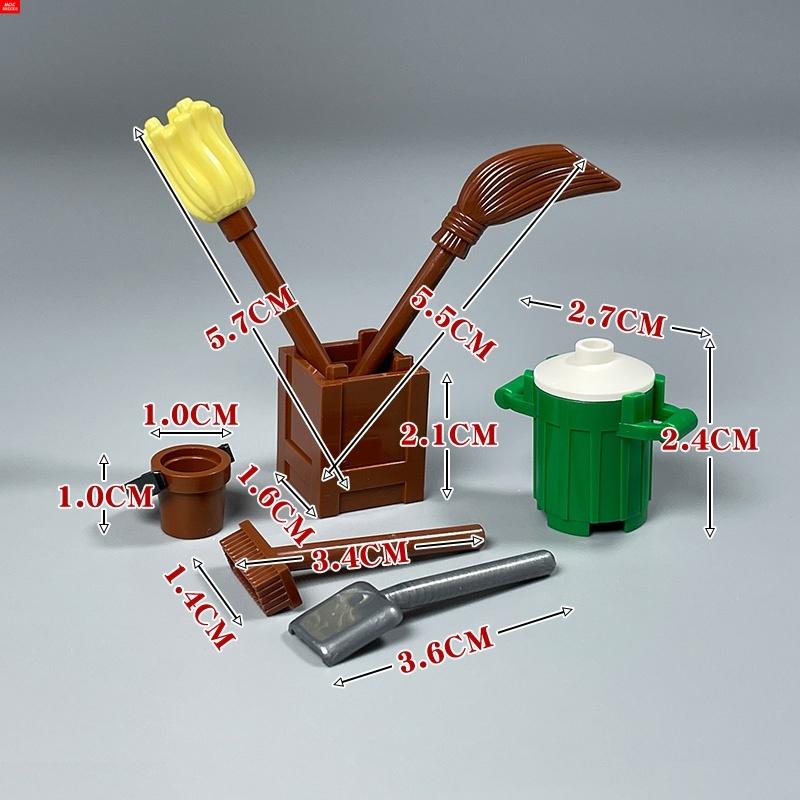 Set  MOC Bricks Coffee Cupboard Microscope Toilet Air Conditioner Desk Educational Building Blocks Toys Kids Gifts