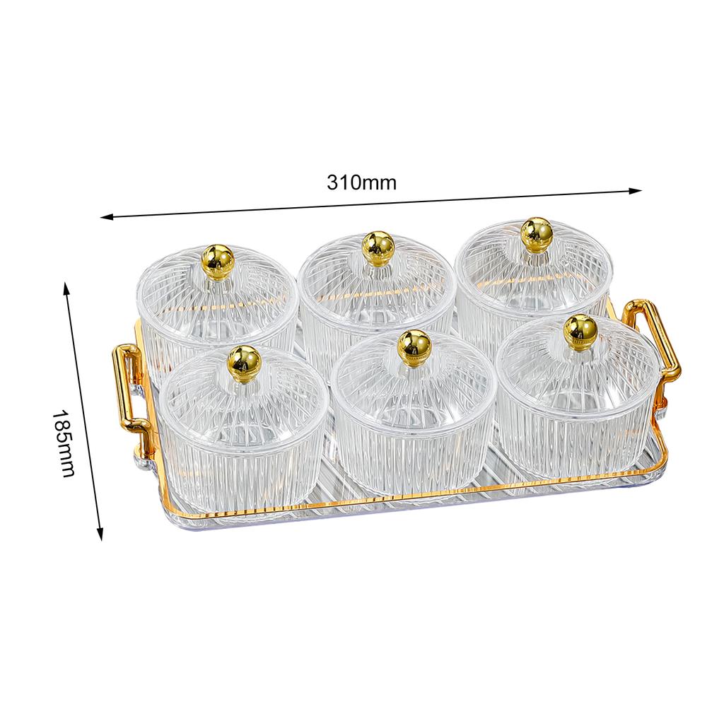 Caddy Serving Platter Serving Bowls Condiment Tray Dessert Dividing Plate Fruit Snacks Serving Platter for Kitchen Wedding Nuts