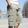 Men's Cargo Shorts Summer Loose Casual Pants Elastic Waist Large Size Outdoor Jogging Sweatpants Trend Multi Pockets Pants