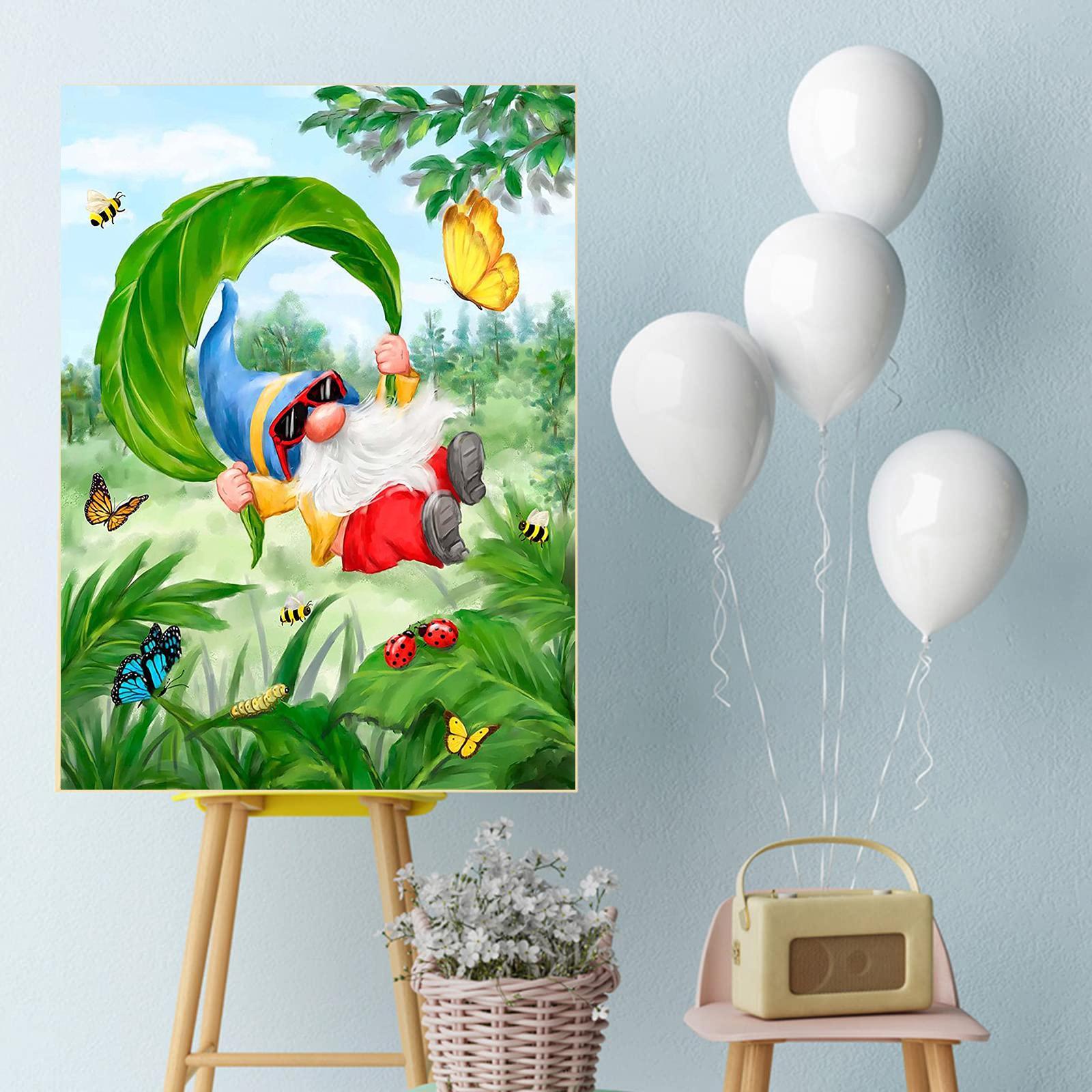 

5D Diy Алмазная картина Тень Гном Вышивка крестом Набор Полная Алмазная Вышивка Мозаика Искусство Картина Стразы Декор Подарок Full Round 20x30cm