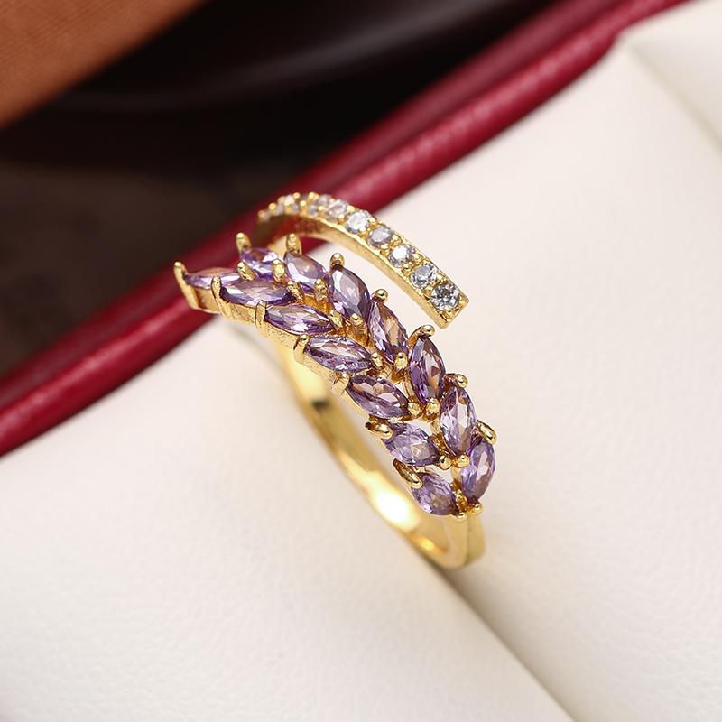 Elegant Wheat Ear Adjustable Ring for Women Exquisite Versatile Jewelry