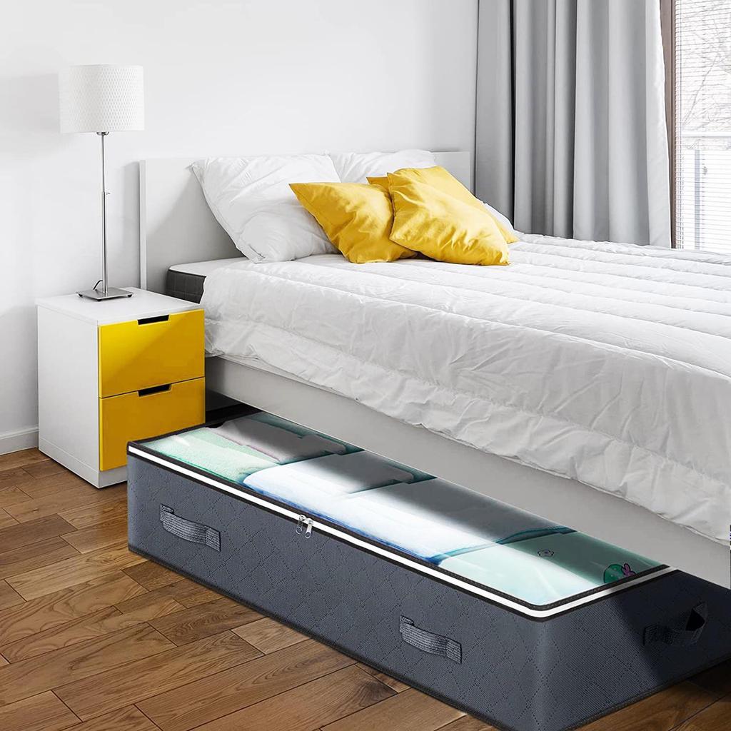 Collapsible Bed Storage Bag for Quilts and Clothes - Dustproof Wardrobe Organizer