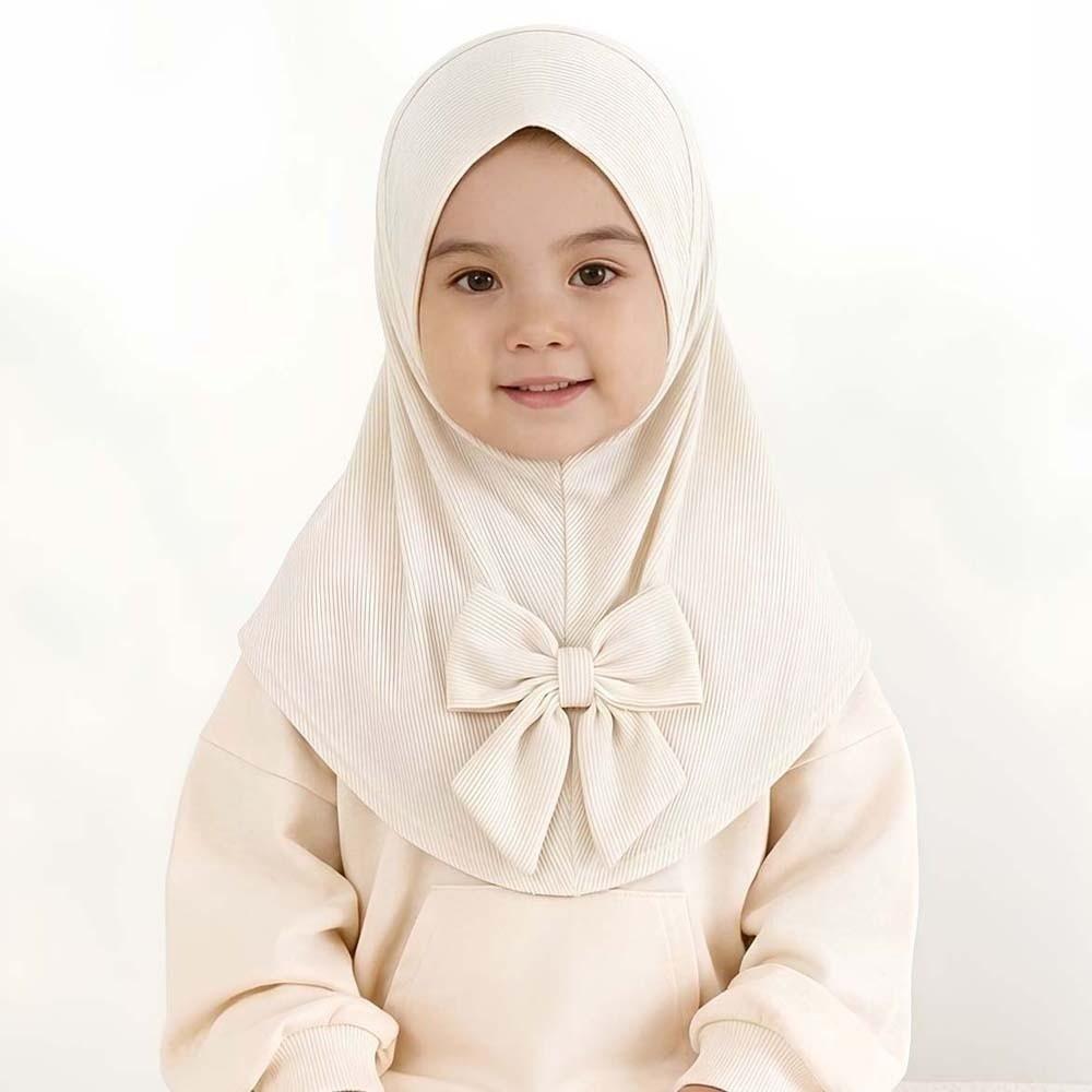 Pre-Stitched Design Kids Instant Hijab Breathable Ethnic Style Turban Traveling Abroad Essentials