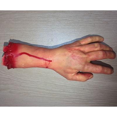 Halloween Horror Props Vida como assustador Braço Mão Cortada Sangrenta Horror Mão Falsa Dedo Perna Pé Cérebro Coração Suprimentos para Festa