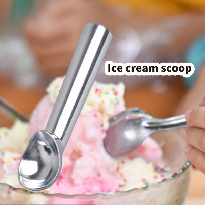 Aluminum Alloy Dessert Scooper Ergonomic Handle Melon Ball Spoon Multipurpose Ice Cream Scoops With Ergonomic Grip
