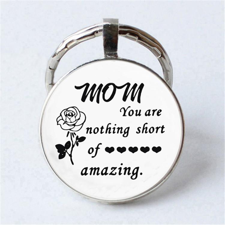 Keychain Accessories Pendant Floral Thanksgiving Text Good Friends Retro Personalized Keychain Gift Pendant