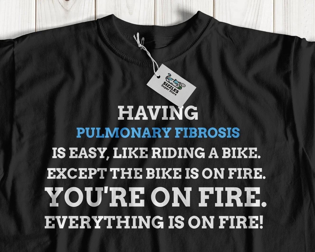 Unisex Funny Pulmonary Fibrosis T-Shirt Scarred Lungs Surgery Gifts 2XL