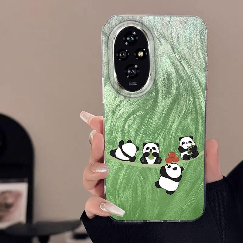 Case For Honor 400 Lite X9c X9a X8a 200 Pro 200 Lite 5G Phone Cover Cartoon Cat Panda Pattern Popular Fashion Protective Bumper