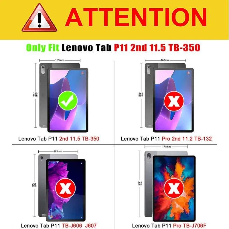 Für Lenovo Tab P11 2nd Gen 11,5 Tablet Fall 2022 TB350FU Klapp Ständer Smart Cover für Xiaoxin Pad Plus stoßfest Schutz Abdeckung