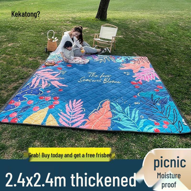 Moisture-Proof Picnic & Camping Mat: Thick, Waterproof, Machine-Washable Tent Ground Cover (240×240, 2.4M)