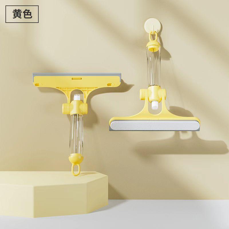 

Lamgool Инструменты для чистки стекол 4 в 1 Щетка для чистки окон со спреем Двустороннее средство для мытья окон для зеркала в ванной комнате Стеклоочиститель жёлтый