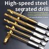 Hexagonal Handle Sawtooth Twist Drill Bit Set Multifunctional Saw Drill Combination Hand Drill Woodworking Bit Groove Sawtooth