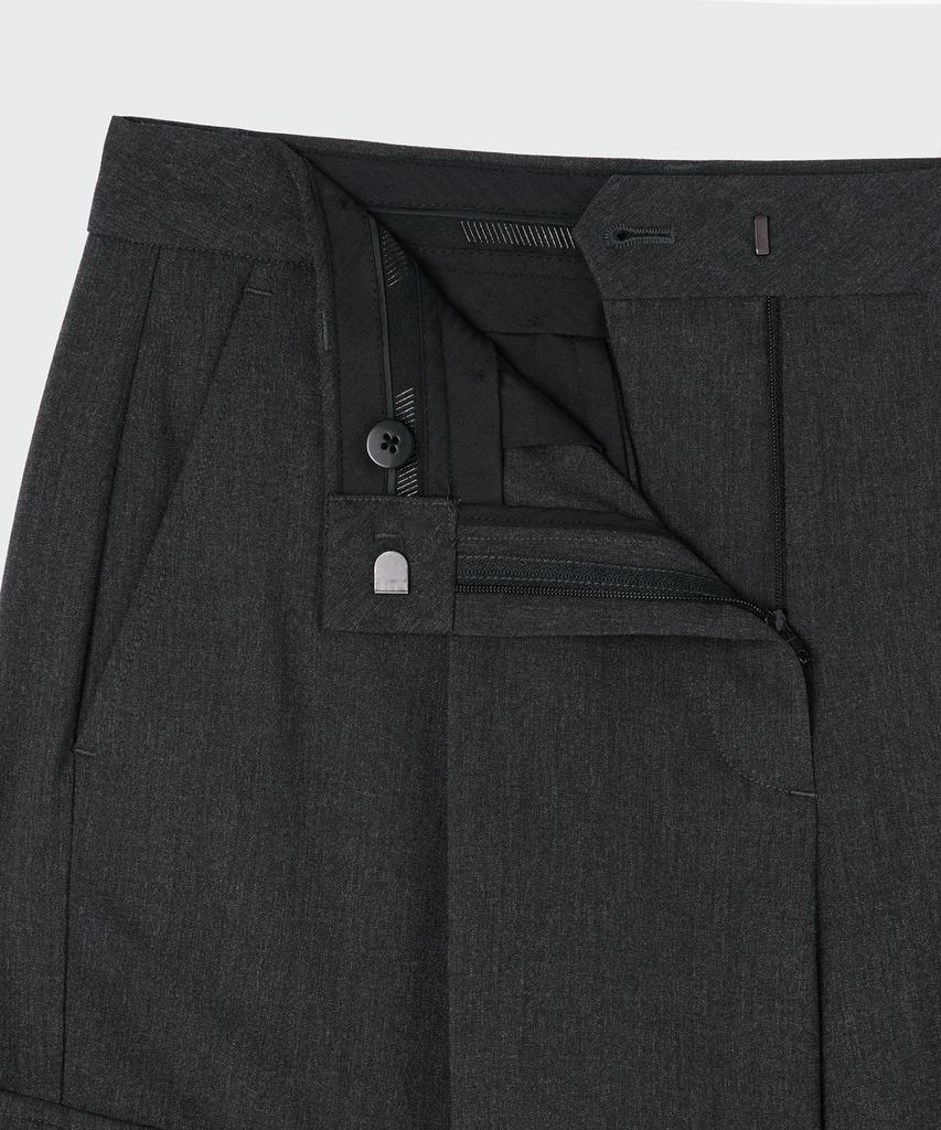 MUSINSA STANDARD WOMAN Women'S Parachute Cargo Slacks [Charcoal Gray]