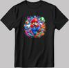 Super Mario Poster Short Sleeve White-Black Men's / Women's T Shirt N205
