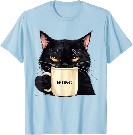 Funny We Do Not Care WDNC Club Black Cat Cool Women Unisex TShirt Y2k Sarcasm Saying Tee Novelty Gift Short Sleeve Streetwear Tops