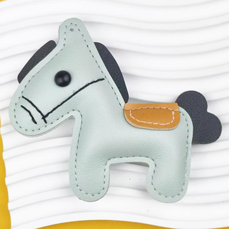 Year of the Horse, leather pony keychain pendant, simulated leather pony pendant, there will be money soon, trendy bag pendant.