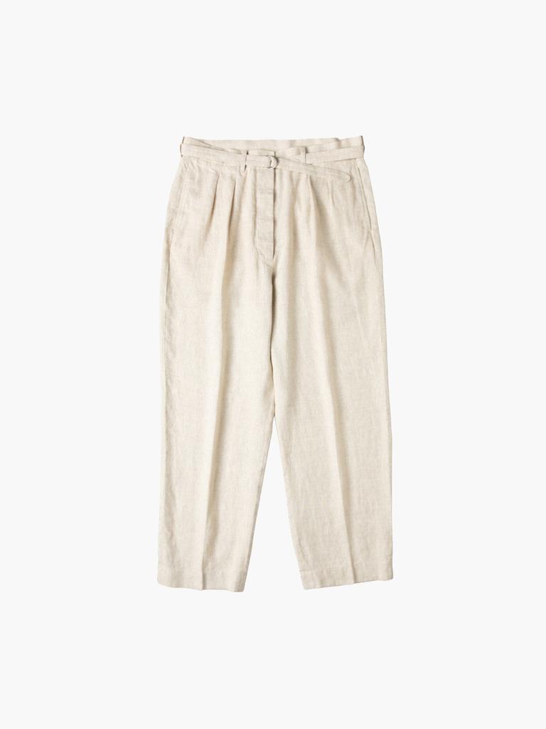 MILITORA Lot. 845 Linen Double-Pleat Slacks (Type A)