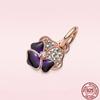 2022 New 925 Sterling Silver Butterfly of Flower Fit Original Charm Bracelet DIY Fashion Silver 925 Jewelry Making