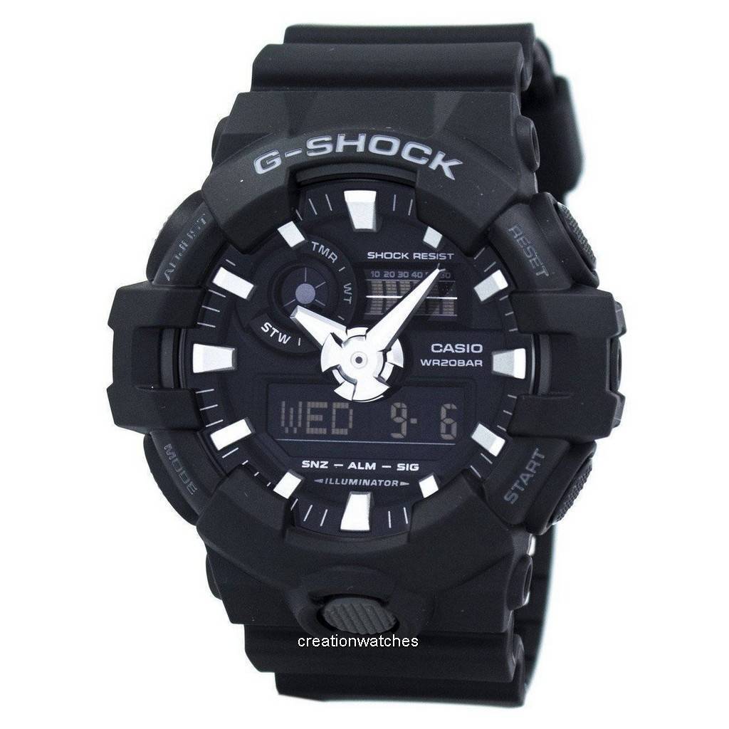 Восстановленные мужские часы Casio G-Shock Аналогово-цифровые GA-700-1B GA700-1B чёрный