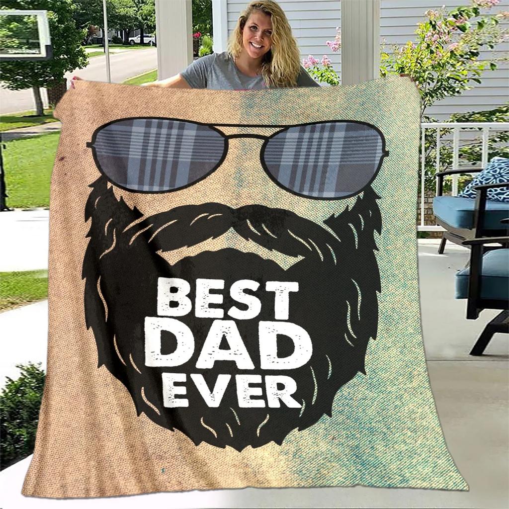 To My Father Dad Letter Gift Series Blanket,Soft Throw Blanket for Home Bedroom Bed Sofa Picnic Travel Office Cover Blanket Kids