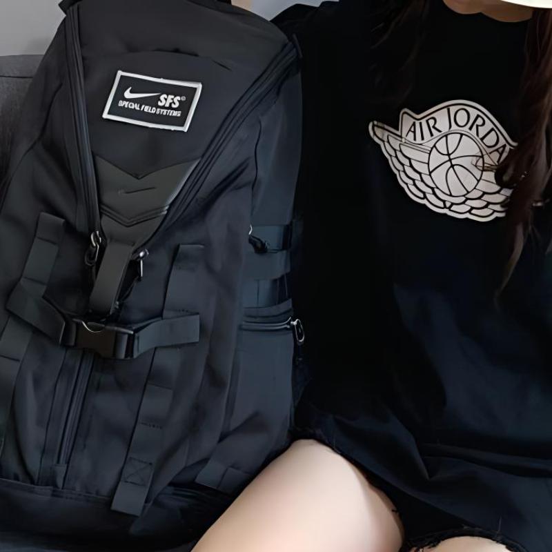 Nike Polyester Laptop Backpack Regular Unisex Black Casual BA6439-010